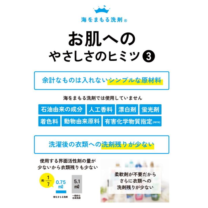 ( 海をまもる洗剤 無香料 詰替え用 600ml 2個  ) 取扱店 洗濯 洗剤 高洗浄力 中性 すすぎ1回 柔軟剤 不要  節約 節水 時短 衣類 長持ち 部屋干し｜n-raffine｜08