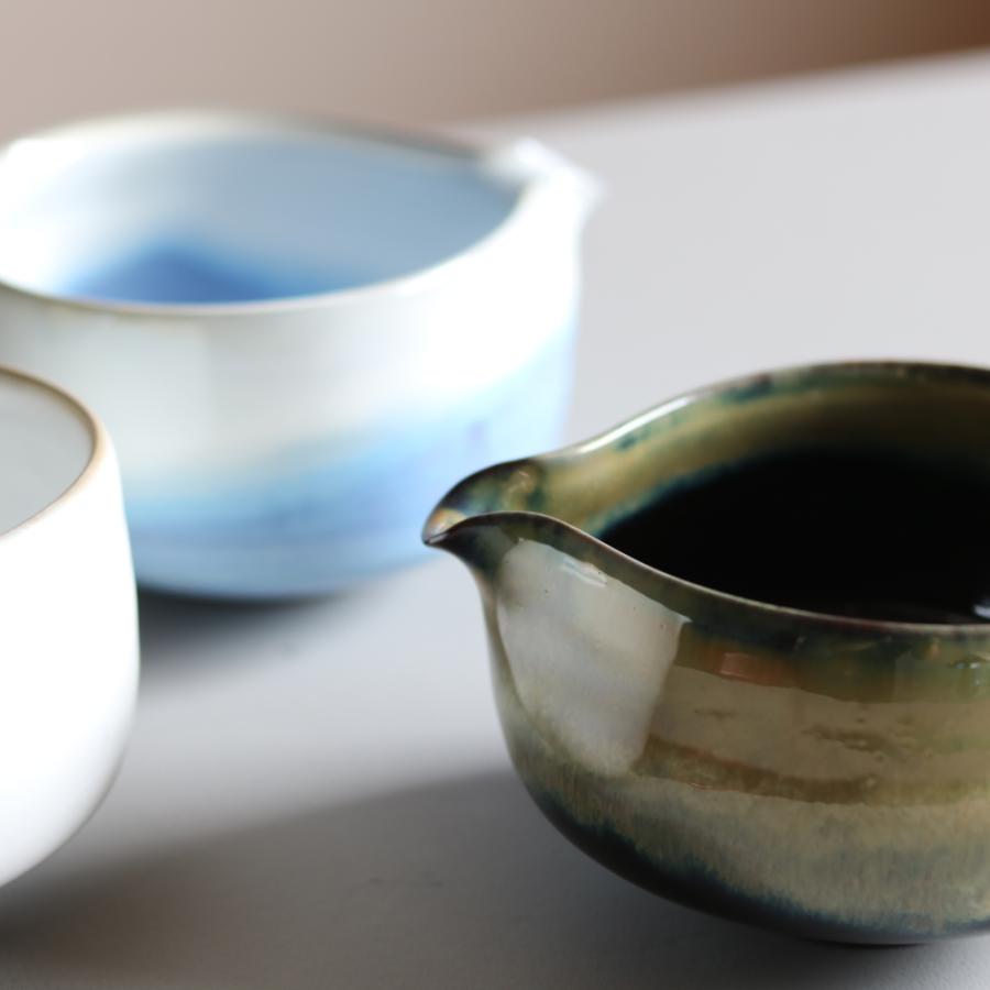 藍花 (ポイント10倍) ( 藍花 手作り片口 抹茶椀 ) 和食器 陶器 容器