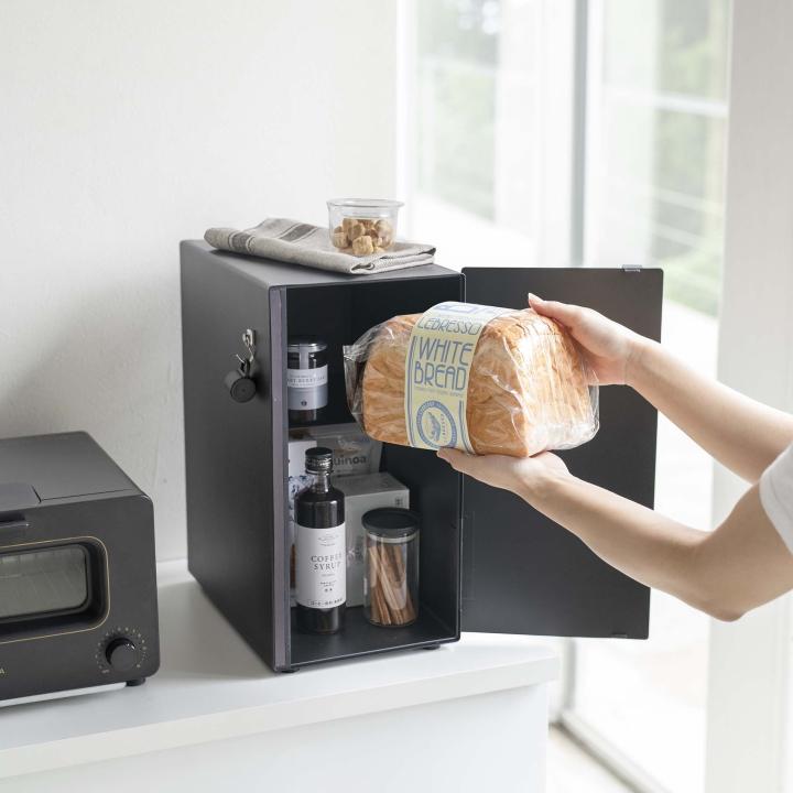 【定価8910円】ブレッドケース タワー ブラック  山崎実業 TOWER 山崎実業】 ブレッドケース tower