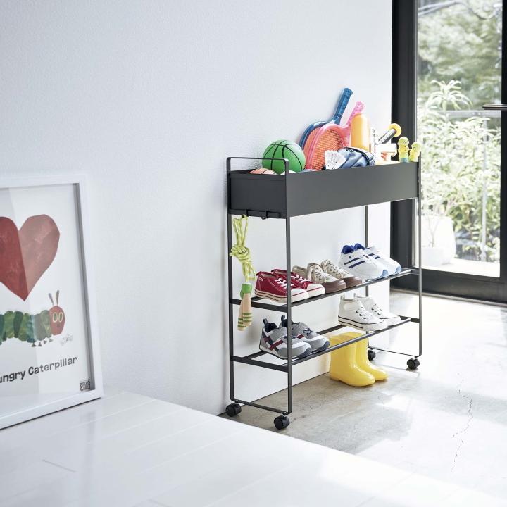 tower ( キャスター付き 玄関 収納 ラック タワー ) 山崎実業 公式