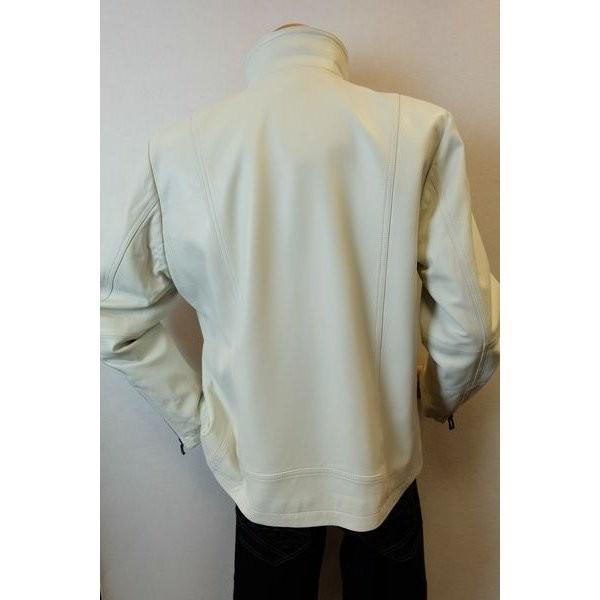 セール60％OFF バラシ レザーブルゾン オフホワイト レザー  