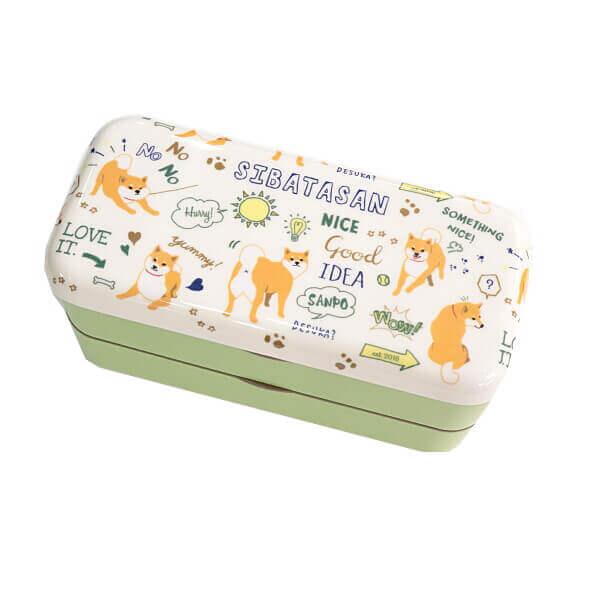 柴犬&ひよこ♡お子様ランチ お弁当箱 箸付き しばたさん デイズ ランチボックス 2段 電子レンジ