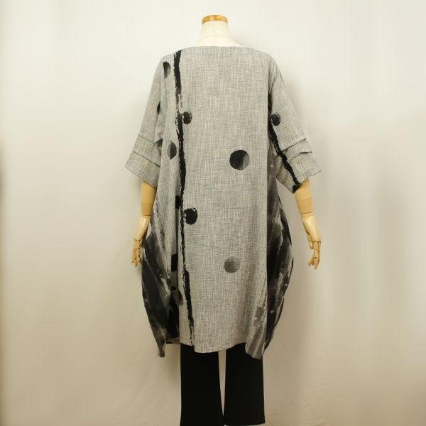 チュニック 綿100 コクーン バルーン ワンピース 個性的 モード系 和柄 40代50代60代 058 エヌ ショッピング 仲見世商店街 通販 Yahoo ショッピング