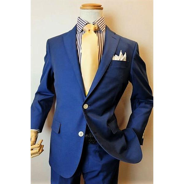 セール３５％ＯＦＦ ロンナースーツ ブルー ４６Ｃサイズ 春夏アウトレット現品限り品 メンズウェア LONNERの画像