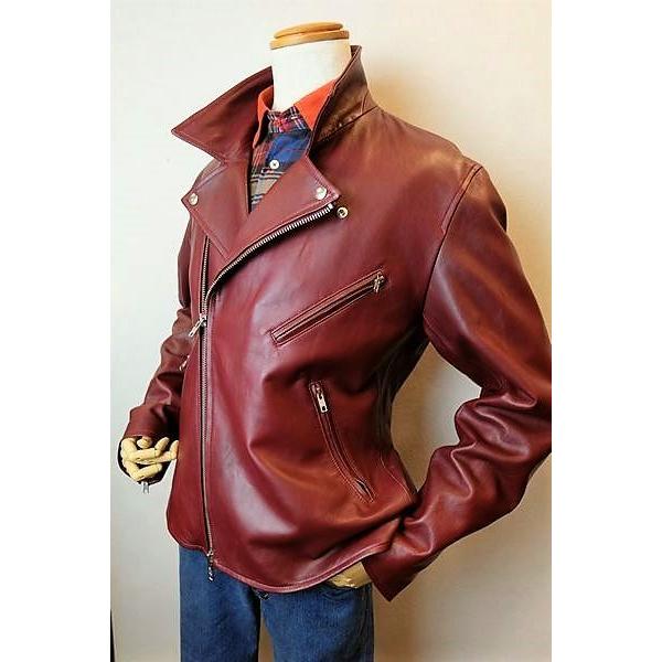 ラウラ ラウラフェリーチェ ライダースジャケット ワイン 秋冬新作