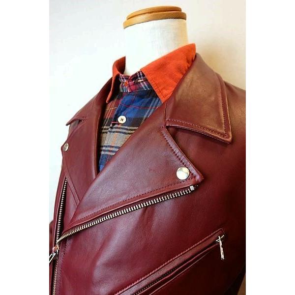 【美品】⭐︎Laura Felice レザージャケット 48 ラウラ ラウラフェリーチェ Laura Felice ライダースジャケット ワイン