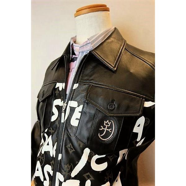 CASTELBAJAC / レザージャケット・ブルゾン/XXL/レザー/BLK CASTELBAJAC セール50％OFF カステルバジャック レザーブルゾン