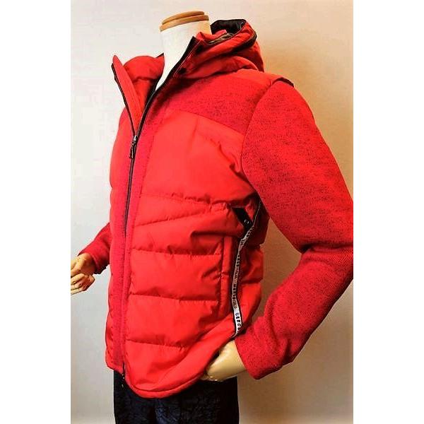 セール５０％ＯＦＦ ビビコ BBCO ダウンジャケット レッド 秋冬アウトレット現品限り品 ブルゾン メンズウェア ビビコ服