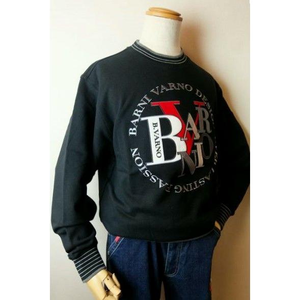 BARNIVARNO 黒 LL トレーナー セール50％OFF バーニヴァーノ BARNIVARNO トレーナー ブラック