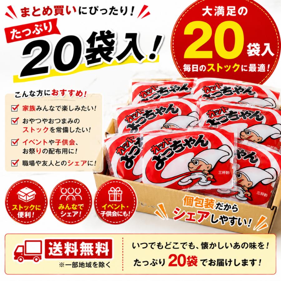 よっちゃん 送料無料 カットよっちゃん 20袋 よっちゃんイカ 酢いか
