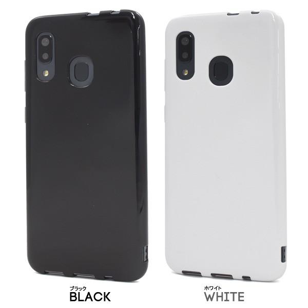 Galaxy A30 SCV43 ケース カバー ホワイト 白 ソフトケース 背面