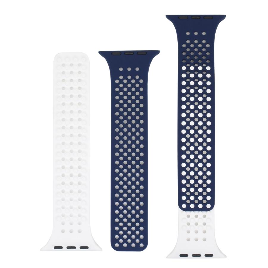 アップルウォッチ バンド ベルト シリコン バイカラードットデザイン Apple Watch おしゃれ 男性 女性  38/40/41mm 42/44/45/49mm | ブランド登録なし | 02