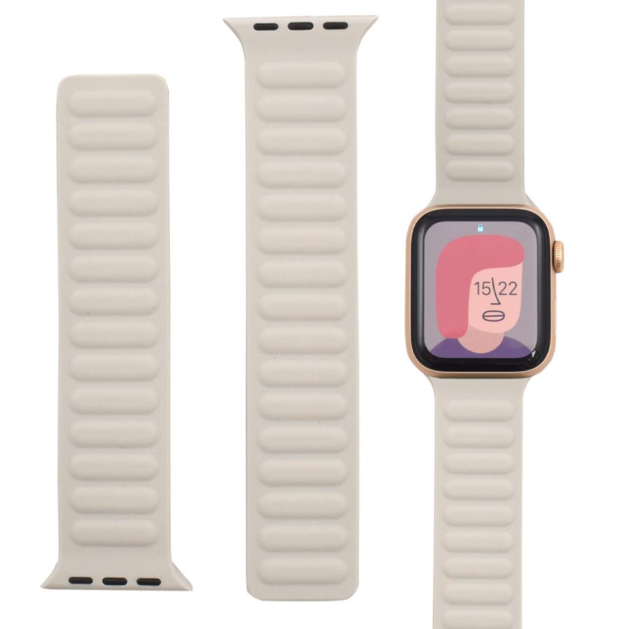 アップルウォッチ バンド ベルト マグネット式 シリコン Apple Watch おしゃれ 男性 女性 兼用 リバーシブル M/Lサイズ | ブランド登録なし | 03