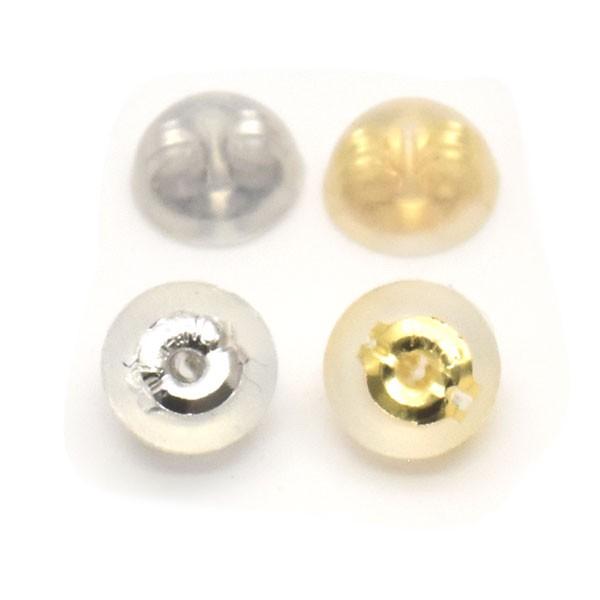 ピアスキャッチ シリコン 単品 18金/14金 イエローゴールド/ホワイト