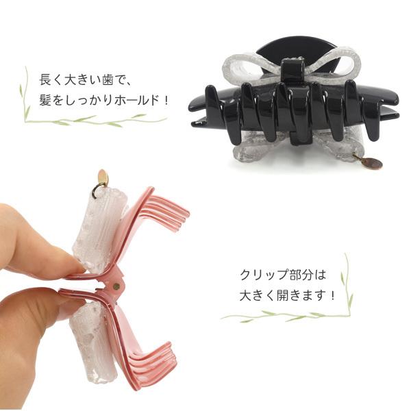ヘアクリップ ファブリックリボン かわいい 髪留め おしゃれ ハーフ