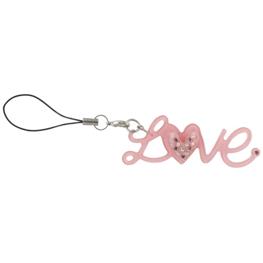 キーホルダー LOVE 文字 かわいい アクリル スマホストラップ バッグ