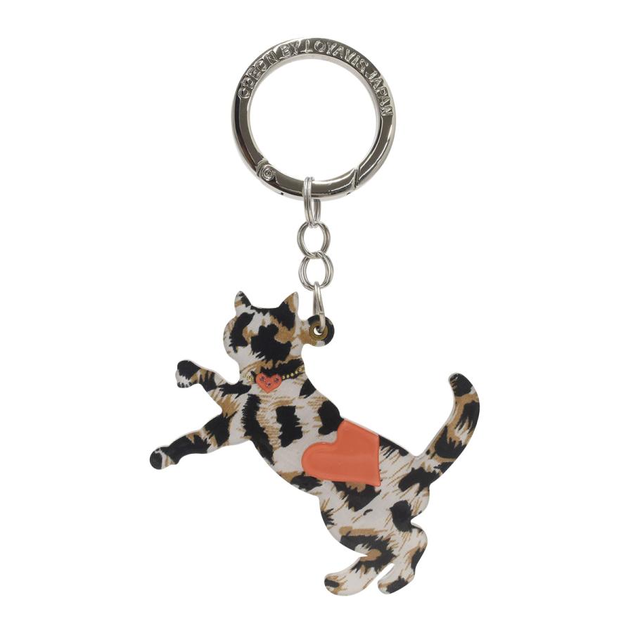 バッグチャーム とびねこ 猫 アクリルキーホルダー かわいい