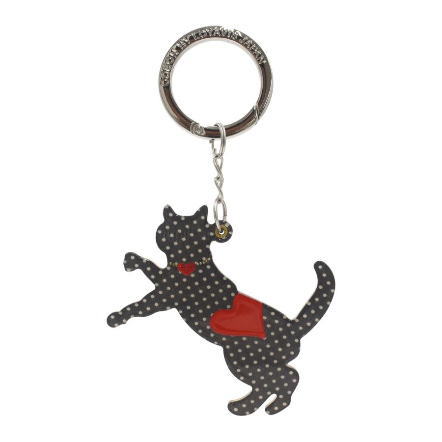 バッグチャーム とびねこ 猫 アクリルキーホルダー かわいい