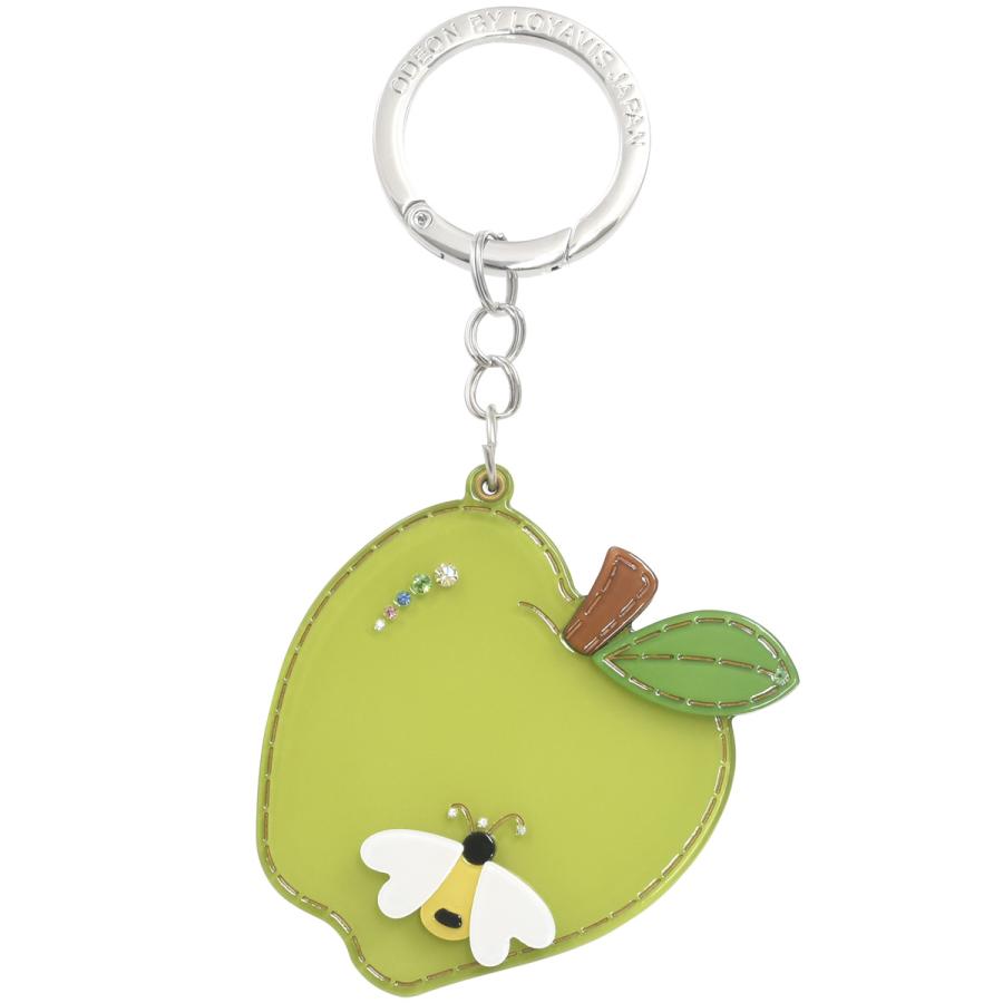 新品未使用　リンゴ　ミツバチ　モチーフ アクセサリー 3点セット バッグチャーム りんごとミツバチ アクリルキーホルダー フルーツ