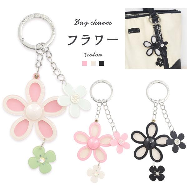バッグチャーム お花 フラワー アクリルキーホルダー かわいい