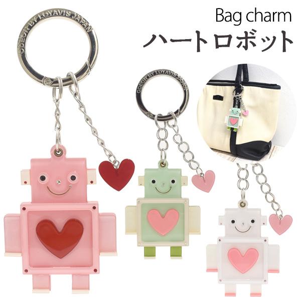 希少✨PRADA ロボット キーホルダー チャーム マリ ハート キーリング バッグチャーム ハートロボット アクリルキーホルダー かわいい