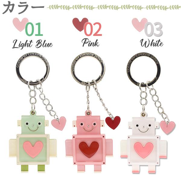 バッグチャーム ハートロボット アクリルキーホルダー かわいい