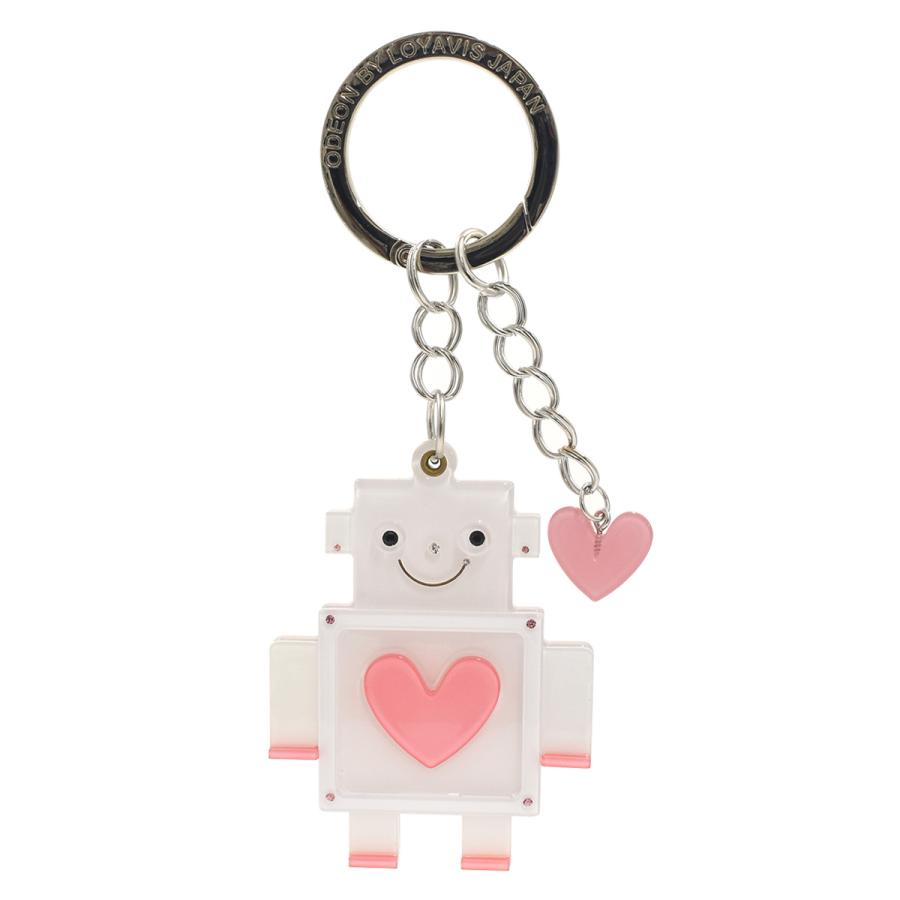 バッグチャーム ハートロボット アクリルキーホルダー かわいい