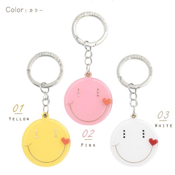 バッグチャーム スマイル アクリルキーホルダー かわいい キーリング