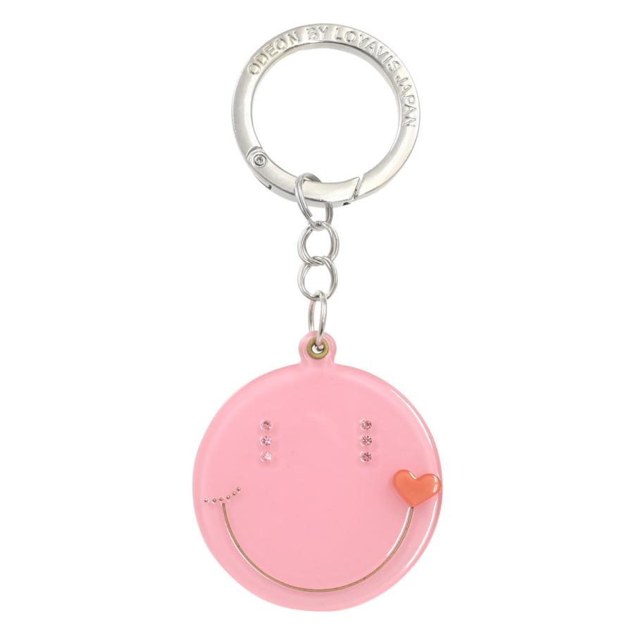 バッグチャーム スマイル アクリルキーホルダー かわいい キーリング