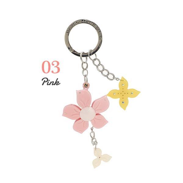 キーホルダー・アクリルキーホルダー flower バッグチャーム 花 桔梗 アクリルキーホルダー かわいい キーリング