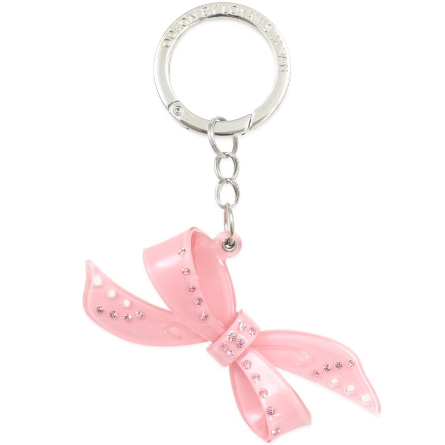 バッグチャーム リボン アクリルキーホルダー かわいい キーリング