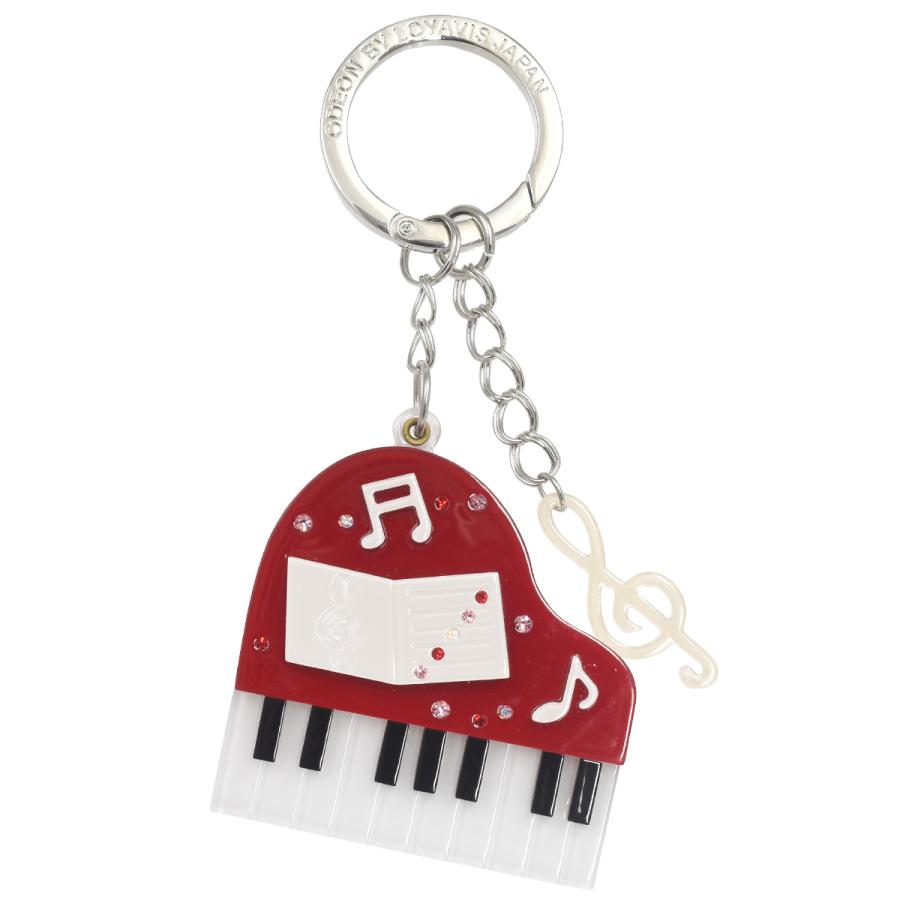 専用！！！ピアノ　キーホルダー(ハンドメイド) ピアノライン チャームキーホルダー（グランドピアノ）パール｜ピアノ