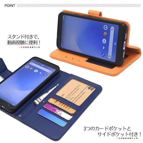 Google Pixel Pixel3a ケース 手帳型 カラフル 6色展開 合皮レザー