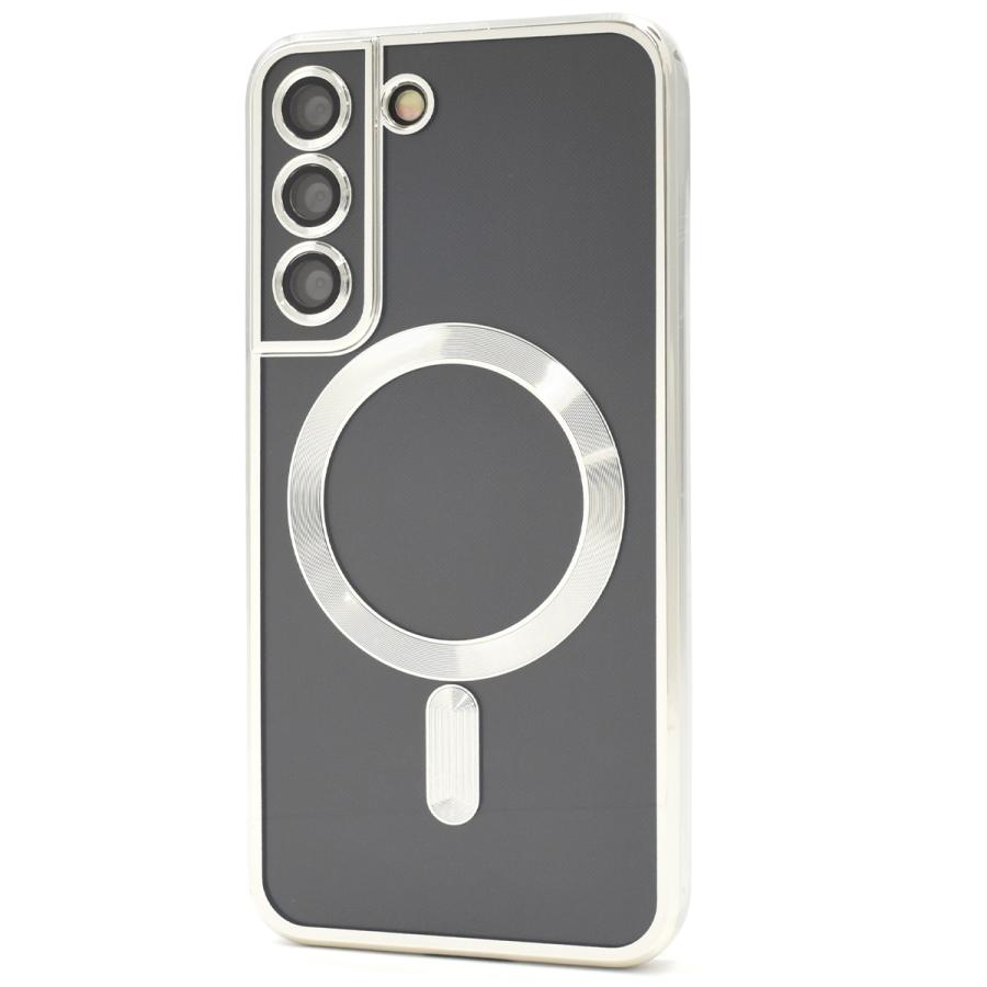 Galaxy S22 カバー ケース MagSafe対応 メタリックバンパー×背面