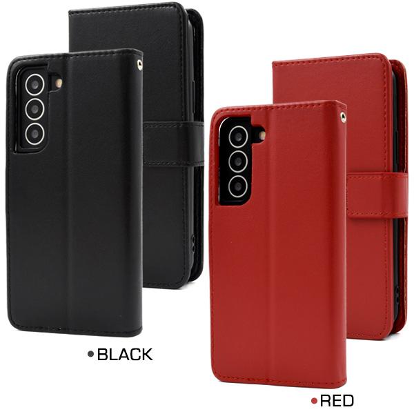 Galaxy S22 ケース 手帳型 合皮レザー 選べる4色 ギャラクシーS22 SC