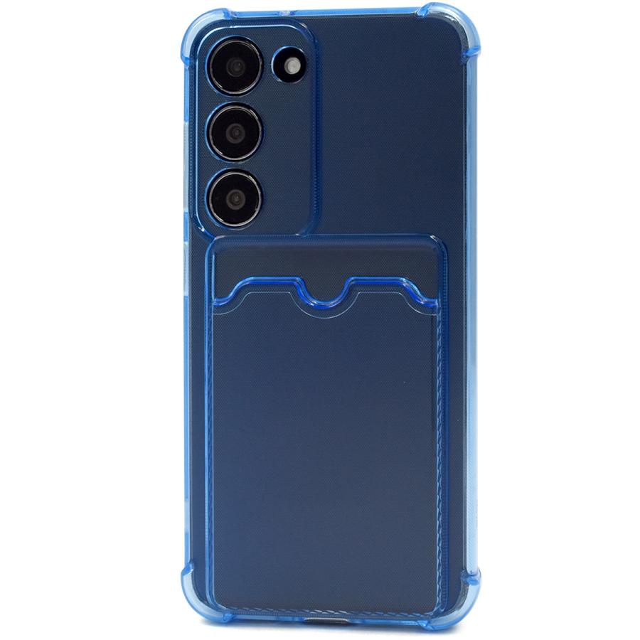 Galaxy S23 カバー クリアケース カード・チェキ収納背面ポケット付