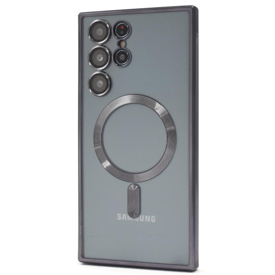 Galaxy S22 Ultra カバー ケース MagSafe対応 メタリックバンパー×背面