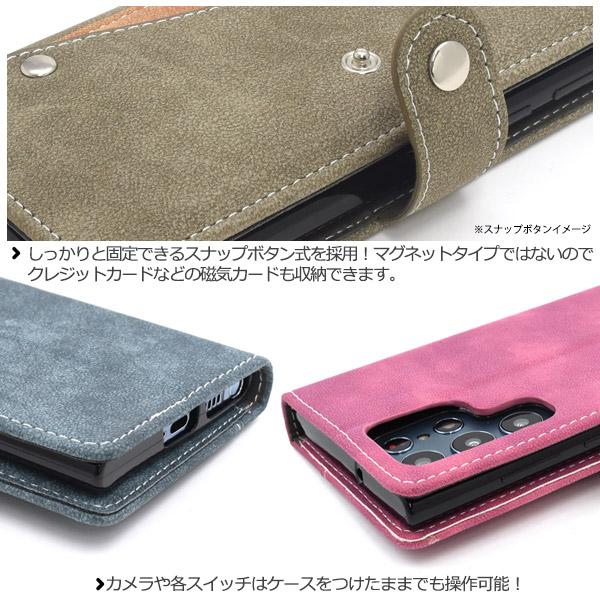 Galaxy S22 simフリー　手帳型ケースとフィルムつけます。 Galaxy S22 Ultra ケース 手帳型 スライド式カード収納 磁石不使用