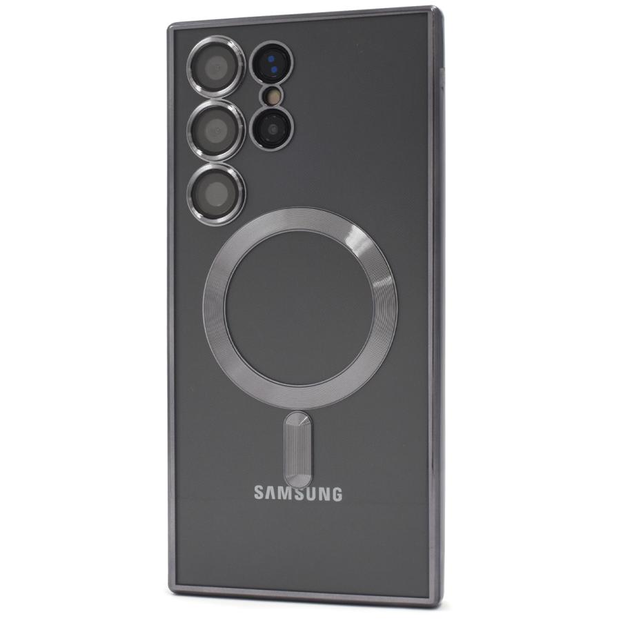Galaxy S23 Ultra カバー ケース MagSafe対応 メタリックバンパー×背面