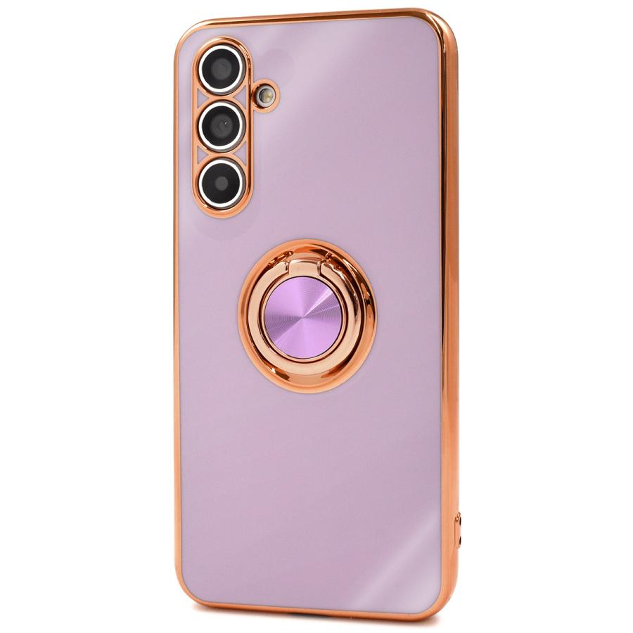 Galaxy A54 5G カバー ケース スマホリング付 メタリックバンパー