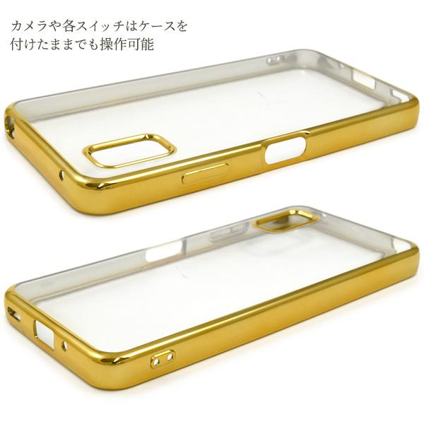 AQUOS wish3 ケース メタリックバンパー×背面クリアー スマホケース