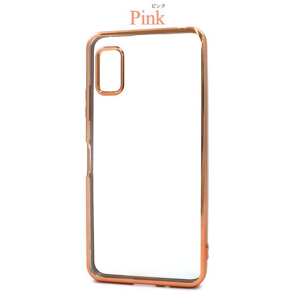 AQUOS wish3 ケース メタリックバンパー×背面クリアー スマホケース