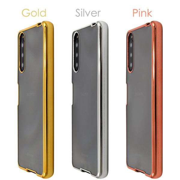 Xperia 10 IV ケース カバー メタリックバンパー×背面クリアー ソフト