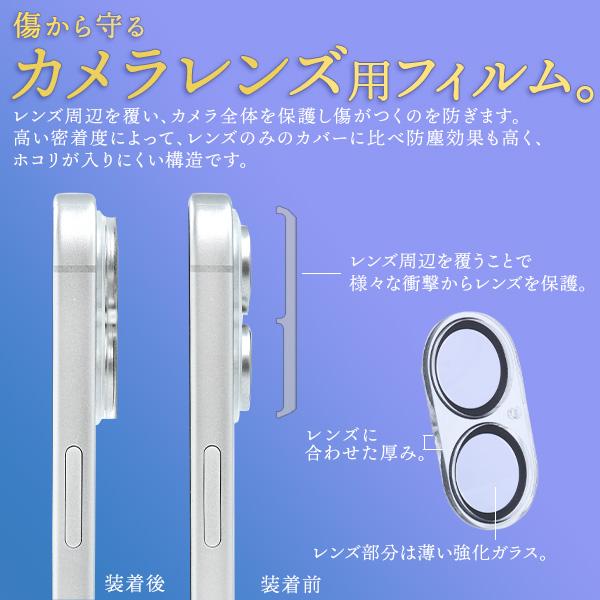 PLATA（プラタ） iPhone16 iPhone16 Plus カメラ保護 ガラスフィルム