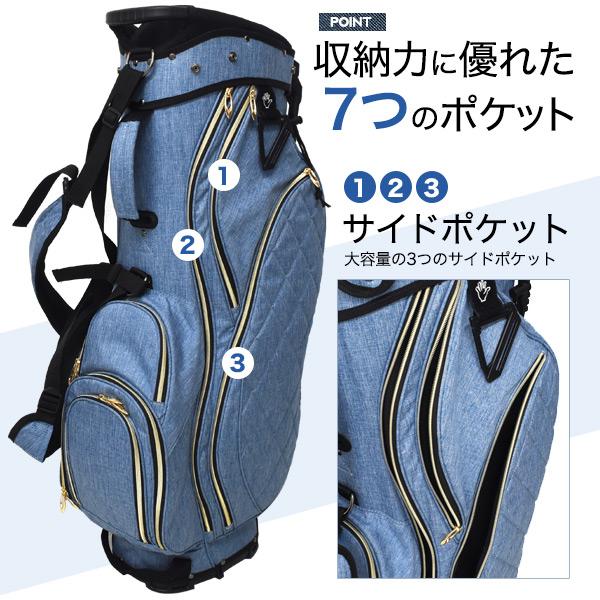 ゴルフ キャディバッグ デニムデザイン メンズ レディース ゴルフ キャディバッグ デニムデザイン メンズ レディース