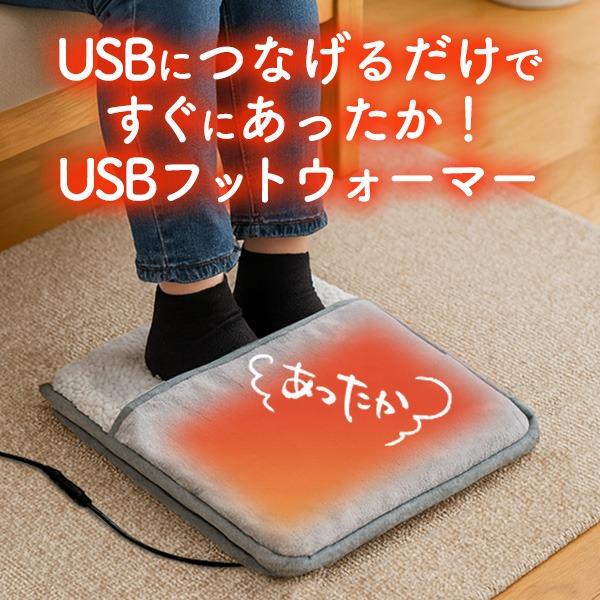 フットウォーマー USB 2個セット 電気 足温器 足元ヒーター 温度調節3