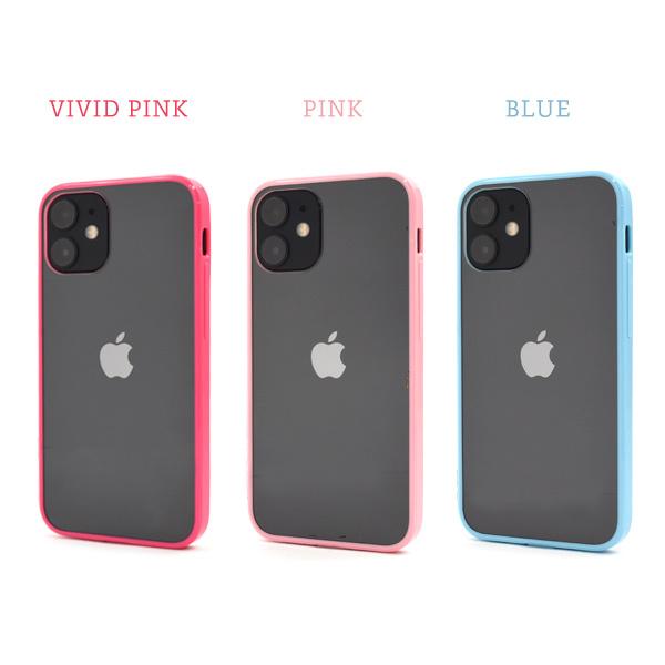 PLATA（プラタ） iPhone12mini カバー ケース 背面クリアー×カラー