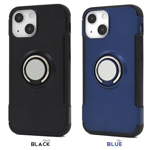 PLATA iPhone13 mini ケース カバー リングホルダー付 ハード