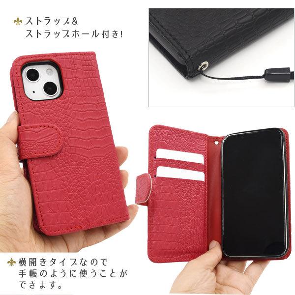 PLATA（プラタ） iPhone13 mini ケース 手帳型 外側ファスナー収納付