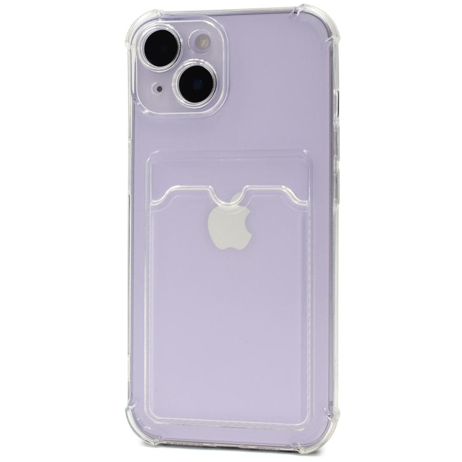 PLATA iPhone14 カバー クリアケース カード・チェキ収納背面